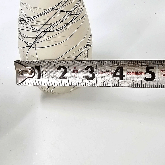 Pair of Vintage Anchor Hocking Frosted DRIZZLE Glass Vases Spaghetti String MCM - Picture 8 of 8